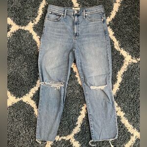 Madewell, High rise slim crop boyfriend, size 30
